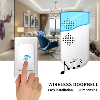 ตัวรีโมท+กริ่ง กริ่งประตูไร้สาย ออดเรียก กันน้ำ Wireless doorbell มี 36 เสียง ดนตรีmi-9