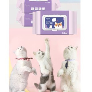 ภาพขนาดย่อของภาพหน้าปกสินค้าBoqi Factory ทิชชู่เปียก Pet wipes สำหรับเช็ดสัตว์เลี้ยง ทิชชู่เปียกเช็ดทำความสะอาด จำนวน 80 แผ่น M-8003 จากร้าน sozhan บน Shopee ภาพที่ 7