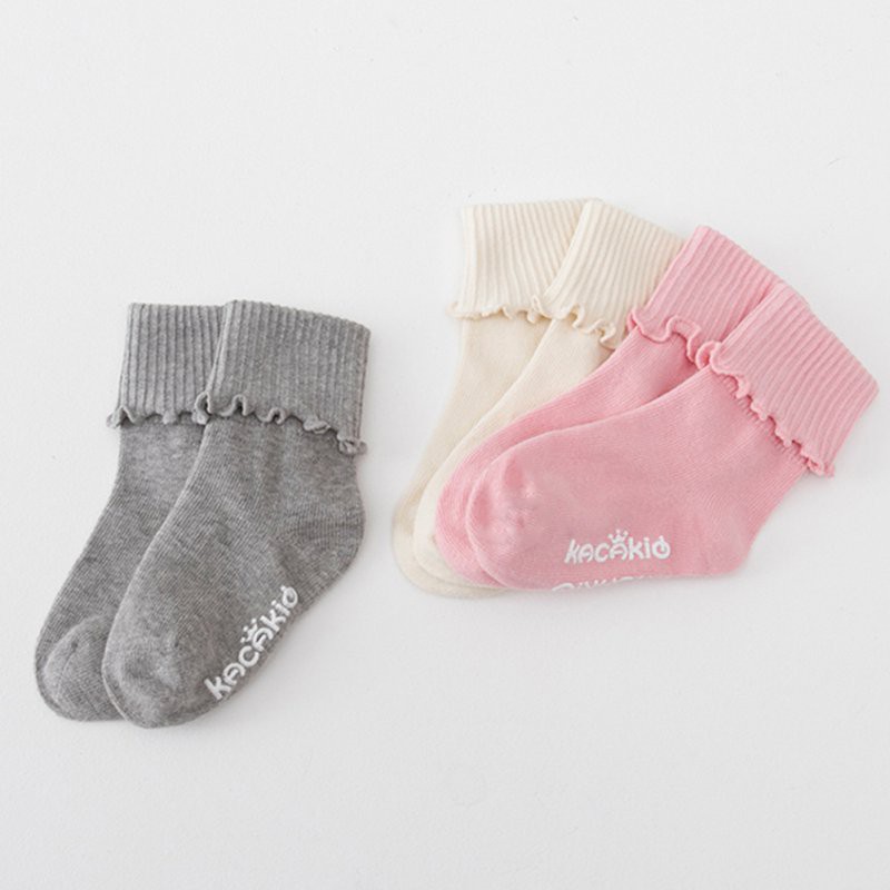 babyworld-ถุงเท้าถักกันหนาว-สีพื้น-1คู่