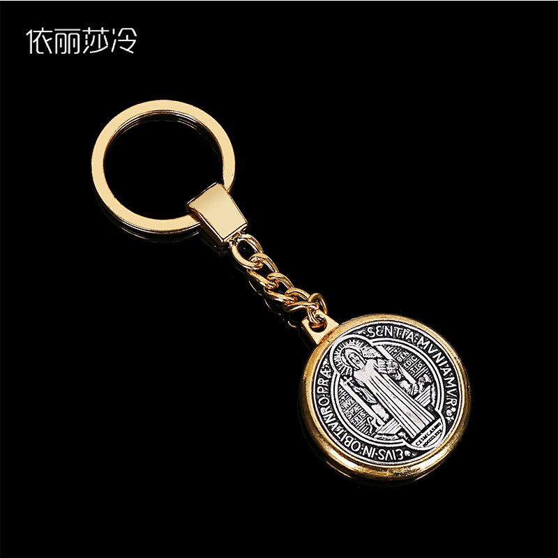 ป๊อป-มิราเคิล-สตรีท-พวงกุญแจ-จี้เหรียญเบเนดิกท์-รูปพระเยซู-ขนาด-3-5x3-5-ซม-เหมาะกับของขวัญทางศาสนา