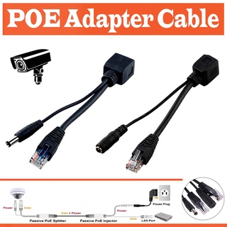 Hot สายเคเบิล POE Power Over Ethernet Adapter POE Splitter Injector แหล่งจ่ายไฟโมดูล 12-48 V สำหรับ IP กล้อง