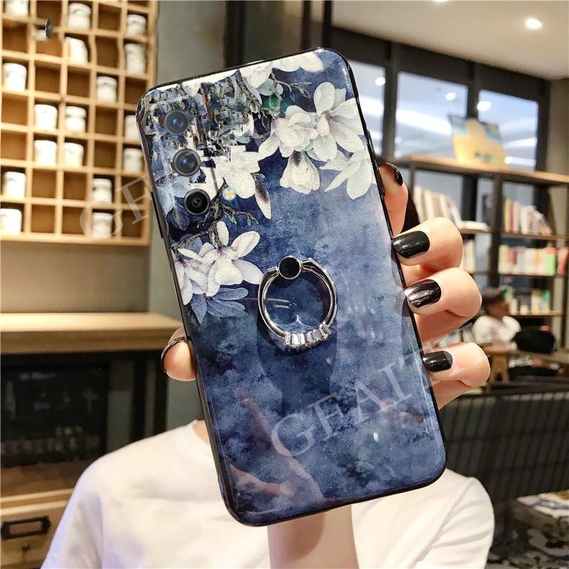 เคส-oneplus-nord-ce-5g-new-flowers-phone-casing-bling-glitter-case-with-finger-ring-holder-back-cover-เคสโทรศัพท์-1-nordce