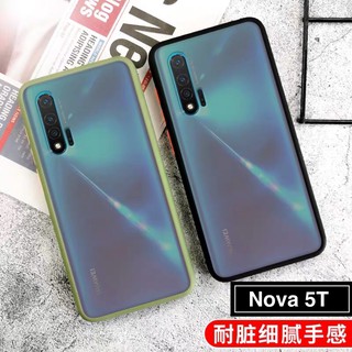 [ ส่งจากไทย ] Case Huawei Nova5T เคสกันกระแทก ปุ่มสีผิวด้าน ขอบนิ่มหลังแข็ง เคสโทรศัพท์ หัวเว่ย พร้อมส่ง