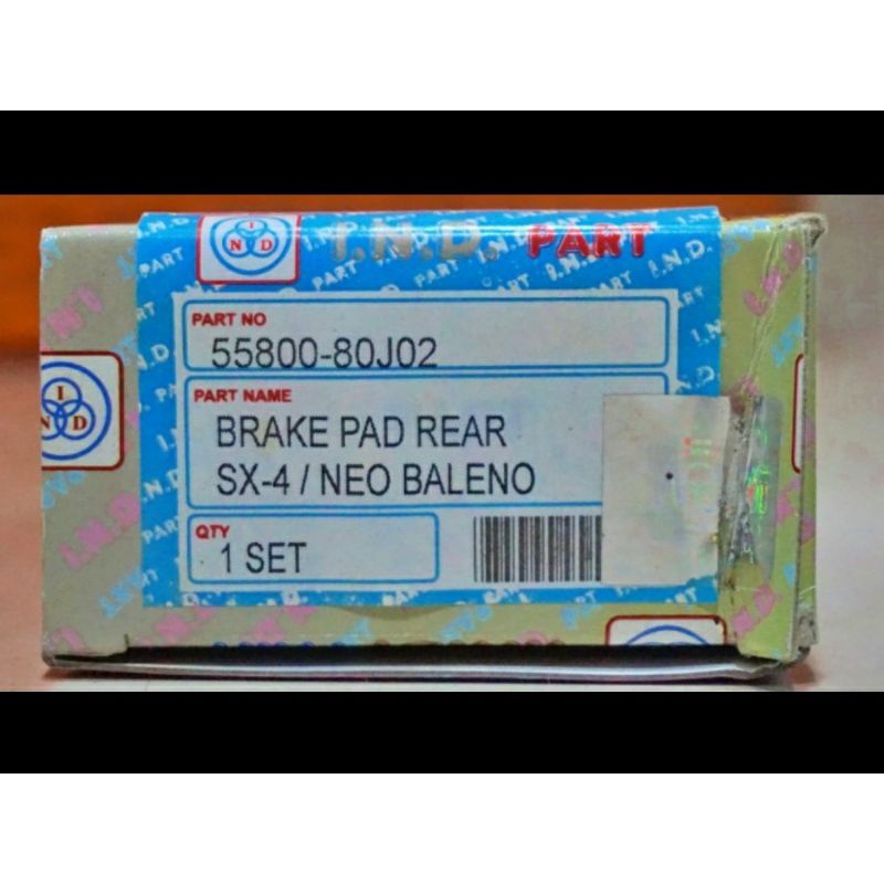 ผ้าเบรคหลัง SUZUKI SX4 SX-4 XOVER X-OVER NEO BALENO REAR BRAKE PAD DISC ...