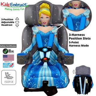 คาร์ซีทสำหรับเด็กโต เจ้าหญิงซินเดอเรลล่า ใช้ได้ตั้งแต่ 2-8 ขวบ KidsEmbrace Cinderella Combination Booster Car Seat