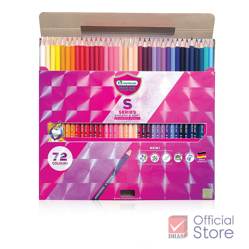 ภาพหน้าปกสินค้าMaster Art สีไม้ ดินสอสีไม้ 72 สี รุ่นเอส-ซีรี่ส์ จำนวน 1 กล่อง จากร้าน dhas_official_store บน Shopee