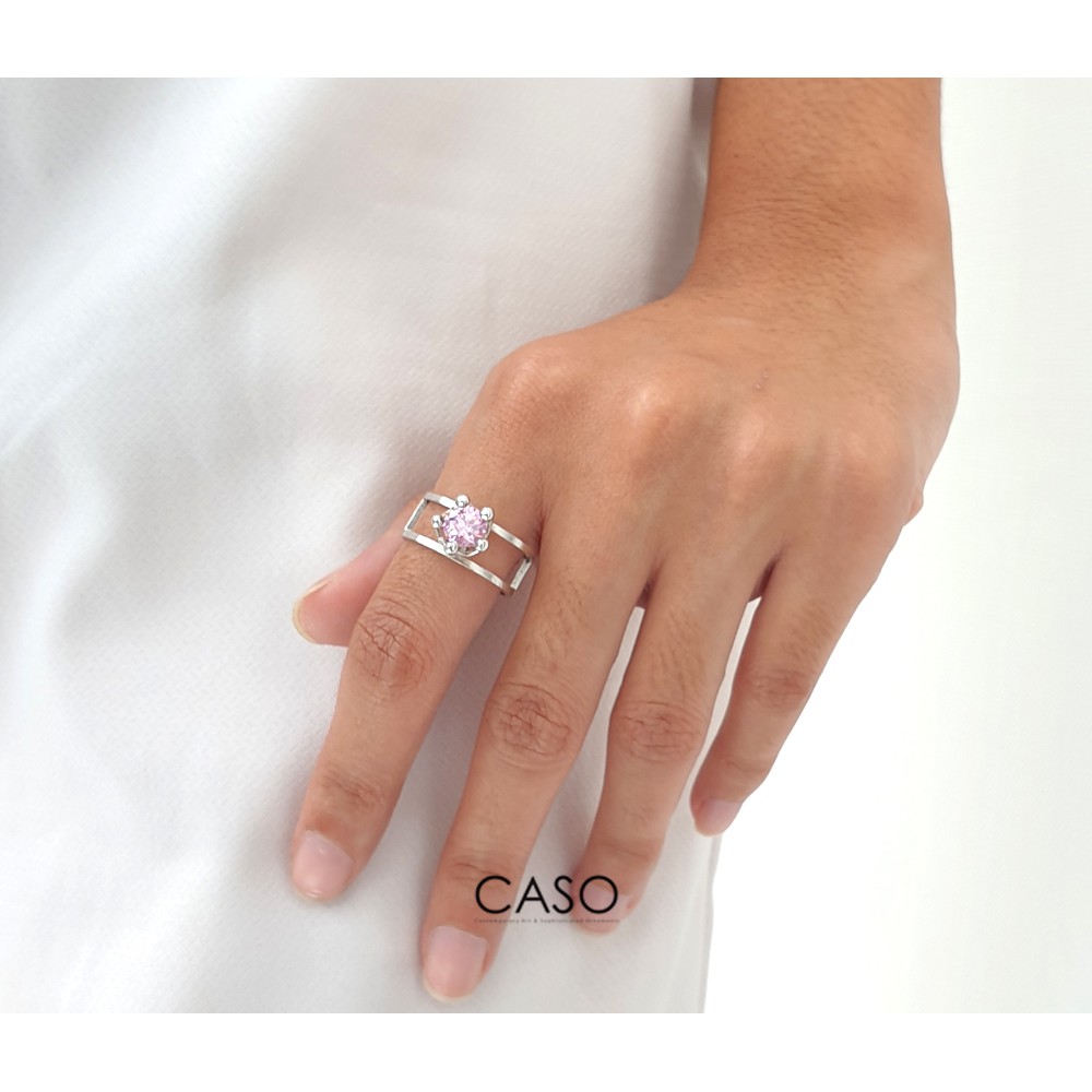 caso-jewelry-แหวนโครงสร้างแบบเรียบง่าย-ทรงกลม-ประดับcz-สีขาว