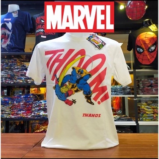 เสื้อยืดMarvel_ลิขสิทธิ์แท้ลายThanosสีขาว(mvx-043)