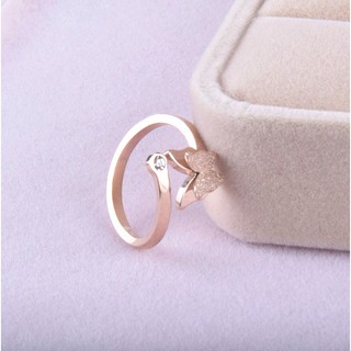 แหวนแฟชั่นสไตล์เกาหลีผีเสื้อน่ารัก