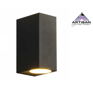 โคมไฟติดผนังภายนอก Wall Lamp Outdoor GU10x2 Up &amp; Down Light Outdoor Black Powder Coated อลูมิเนียมหล่อสีด