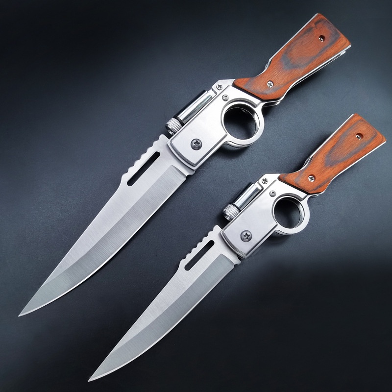 folding-knife-26cmมีดพับ-มีดพับพกพา-มีดเดินป่า-มีดปอกผลไม้-มีแถมซอง-พร้อมไฟฉาย-cold-steel-shape-camping-tools-for-hiking