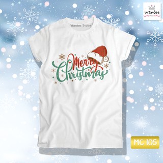 เสื้อยืดคริสต์มาส เสื้อคริสต์มาส Christmas &amp; Happy new year (MC105)เสื้อยืดผู้หญิง