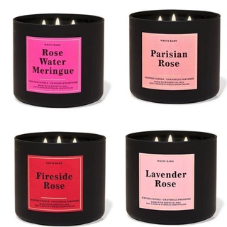 3-Wick Candle  Bath and body works rose collection