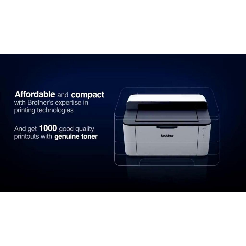 printer-brother-laser-hl-1110-ใช้กับหมึกพิมพ์-tn-1000-รับประกันศูนย์-พร้อมหมึกเเท้-พิมพ์ดำเท่านั้น