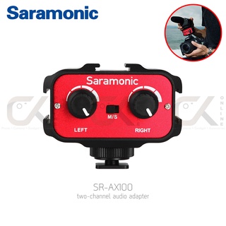 Saramonic รุ่น SR-AX100 มิ๊กเซอร์เสียง 2Channel Audio Adapter with 3.5mm Inteface for DSLR Cameras&amp;Camcorders แท้ศูนย์