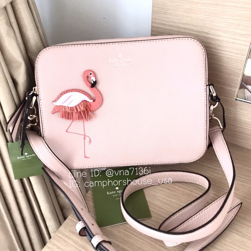 พร้อมส่ง-kate-spade-flamingo-camera-bag-by-the-pool-crossbody-bag