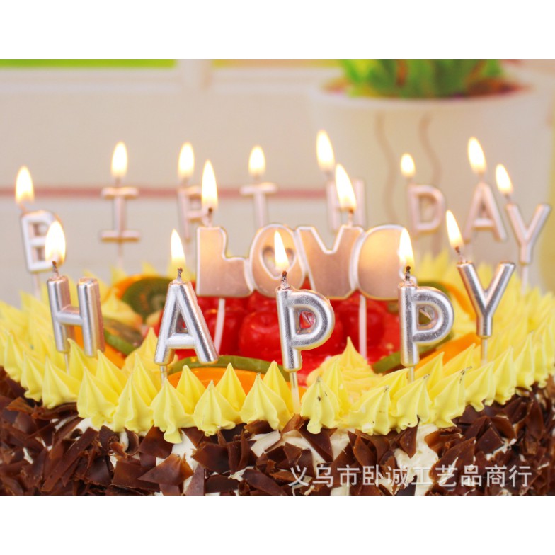 ภาพสินค้าขายส่ง เทียนวันเกิด เทียนHappybirthday เทียนหน้าเค้ก จากร้าน hobparty บน Shopee ภาพที่ 3