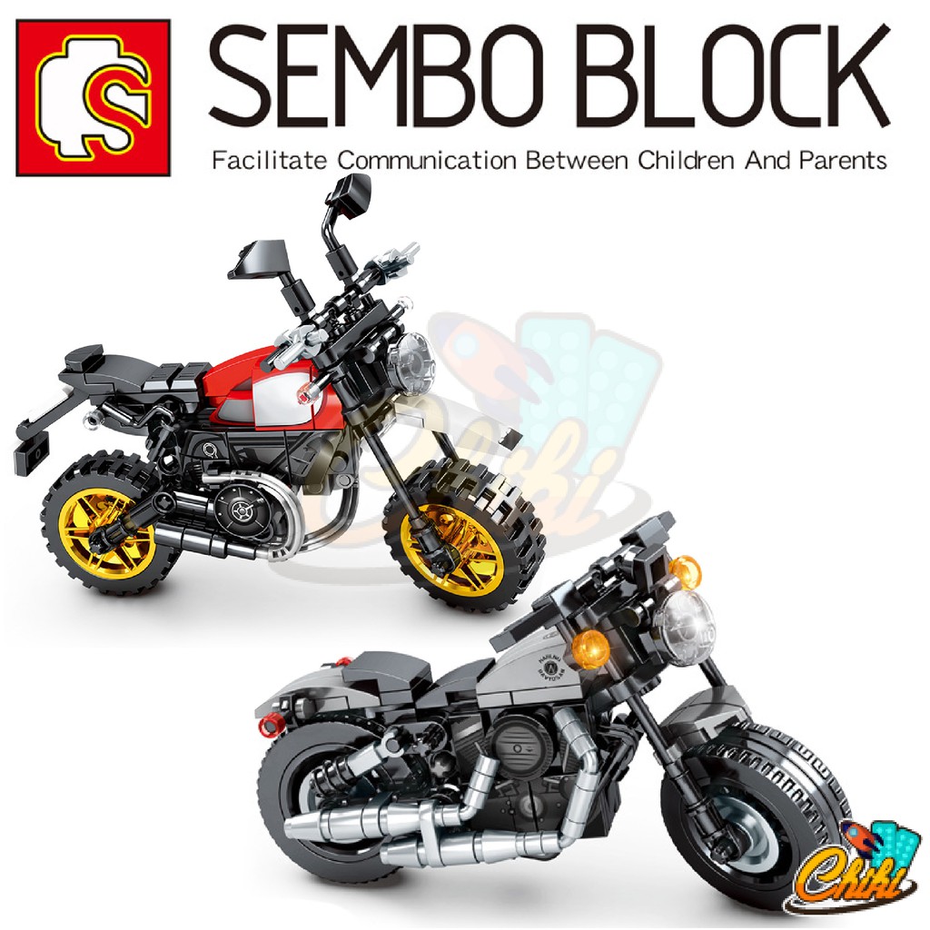 ชุดตัวต่อ-sembo-block-รถมอเตอร์ไซค์-หรูหรา-คลาสสิก