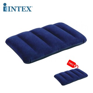 INTEX ซื้อ1 แถม 1 หมอนเป่าลม หมอน รุ่นคลาสสิก สีน้ำเงิน 227484+227484