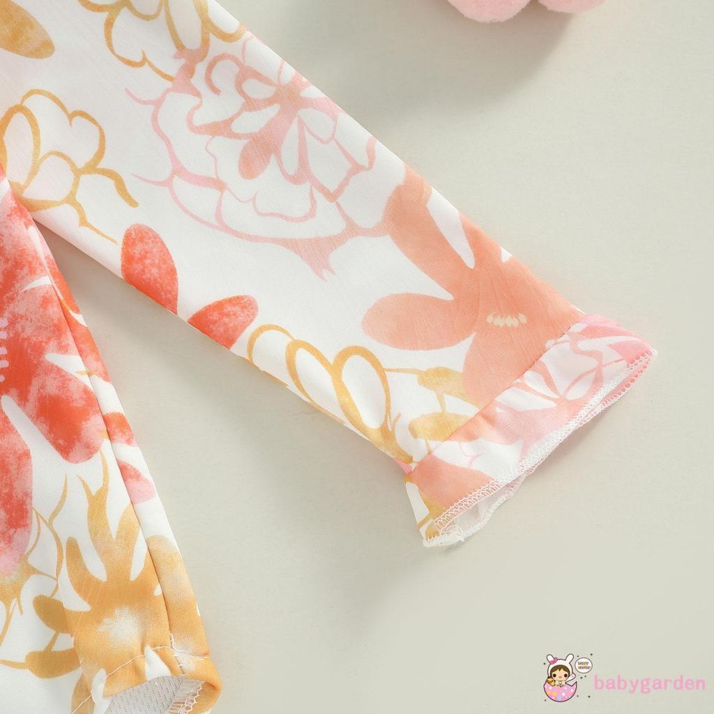 babygarden-1-5-ปี-ชุดว่ายน้ําเด็กผู้หญิง-แขนยาว-ชุดว่ายน้ําวันพีช-แฟชั่น-พิมพ์ลายดอกไม้-มีซิป-คอกลม-ชุดว่ายน้ํา