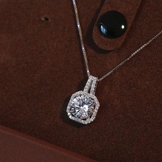 สร้อยเงินแท้ 925 สร้อยคอ สร้อยแฟชั่น สร้อยเงิน CZ Crystal Cubic Zirconia minimal สร้อย