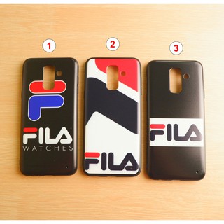 Samsung A6 / A6 plus / A5 (2018)  / A8 (2018) / A8 plus (2018) / J8 (2018) เคสขอบนิ่มเส้นนูน FILA