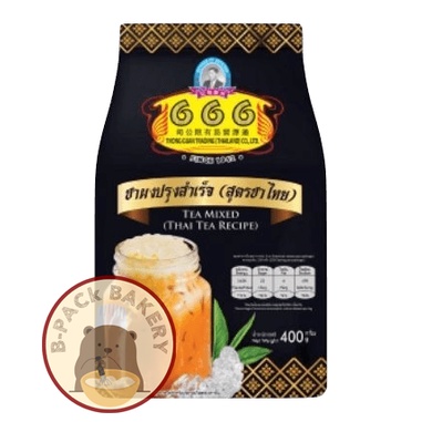 ชาไทยถุงดำ-666-ชาผงปรุงสำเร็จ-สูตรชาไทย-400g-666-thai-tea-recipe-400g