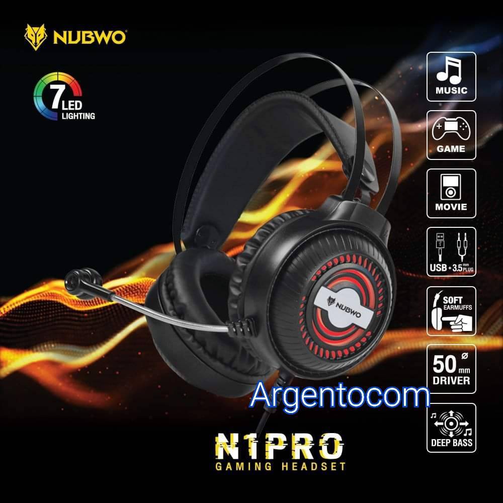ภาพสินค้าNUBWO N1 Pro Stereo Headset Gaming หูฟังเกมมิ่ง ระบบสเตริโอ กระหึ่ม รอบทิศทาง จากร้าน argentocom_ บน Shopee ภาพที่ 7