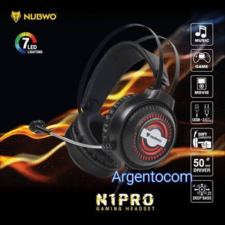 ภาพขนาดย่อของภาพหน้าปกสินค้าNUBWO N1 Pro Stereo Headset Gaming หูฟังเกมมิ่ง ระบบสเตริโอ กระหึ่ม รอบทิศทาง จากร้าน argentocom_ บน Shopee ภาพที่ 7