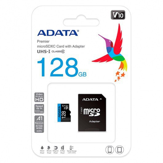 ภาพหน้าปกสินค้าADATA 64GB/128GB/256GB รุ่น Premier Micro SDXC C10 UHS-I Read 100/Write 25 MB/s With SD Adapter จากร้าน ezviz_official_shop บน Shopee