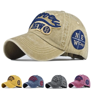 วินเทจผู้ชายผู้หญิงผ้าฝ้ายหมวกเบสบอลการค้นพบใหม่ย้อนยุคกีฬากลางแจ้งสบาย ๆ หมวกกันแดด