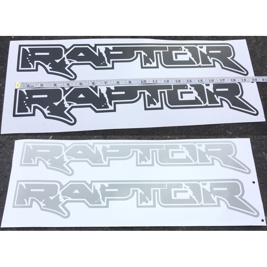 RAPTOR FORD RANGER STICKER DECALS สติกเกอร์ กระบะ ท้าย แต่ง สีดำ สีเทา ...