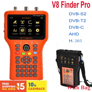 ⭐⭐⭐ใหม่ เครื่องค้นหาสัญญาณดาวเทียม GTMEDIA V8 Finder2 Find Pro DVB-S2X S2 S T2 T C MPEG-2 4 H.264 H.265