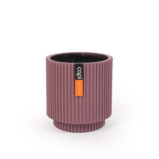 BGVDP 312 Vase Cylinder Groove Dusty pink (Size: D 11 x H 12 cm) - กระถางต้นไม้ Modern แบรนด์ Capi Europe