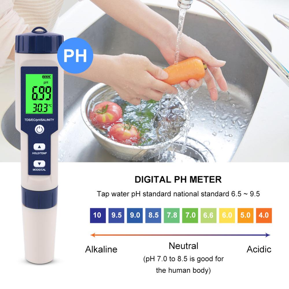 5-in-1-tds-ph-ec-temp-salinity-meter-เครื่องวัด-ph-tds-ec-อุณหภูมิ-ความเค็ม-ph-meters-เครื่องวัดคุณภาพน้ำ