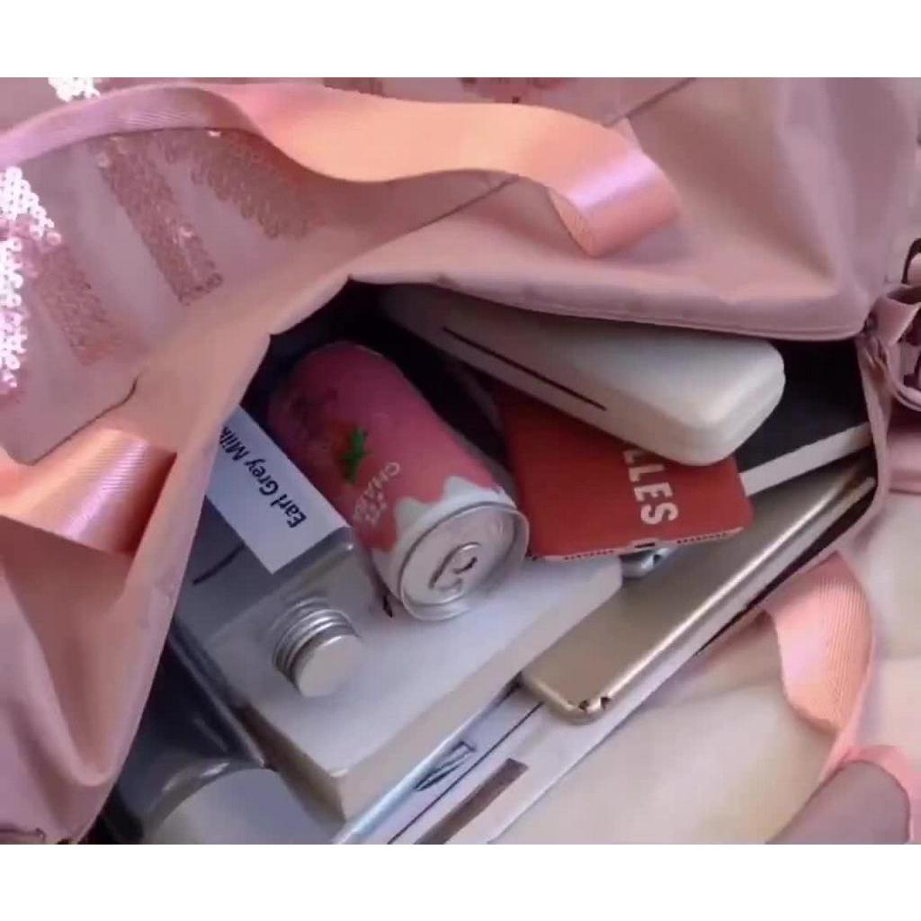 hot-sale-กระเป๋าเดินทาง-สีชมพู-pink-สวยเวอร์-มีช่องใส่รองเท้า