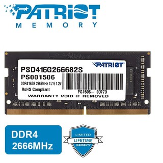 ภาพหน้าปกสินค้าPatriot 16GB DDR4 2666MHz Notebook SODIMM (Dual Ranked) ที่เกี่ยวข้อง