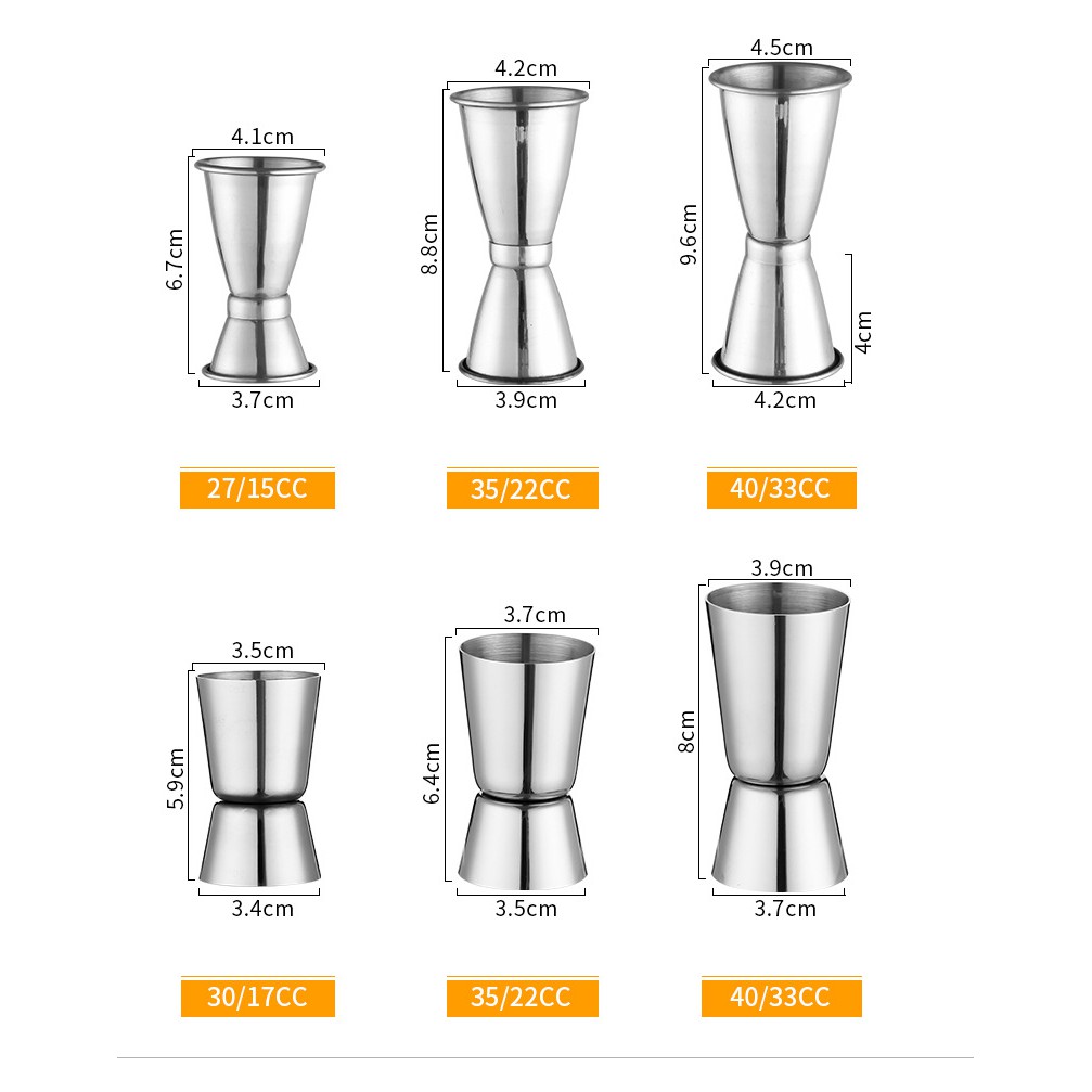 ถ้วยตวงค็อกเทลสแตนเลส-ถ้วยตวงช็อตแอลกอฮอล์-จิกเกอร์สแตนเลส