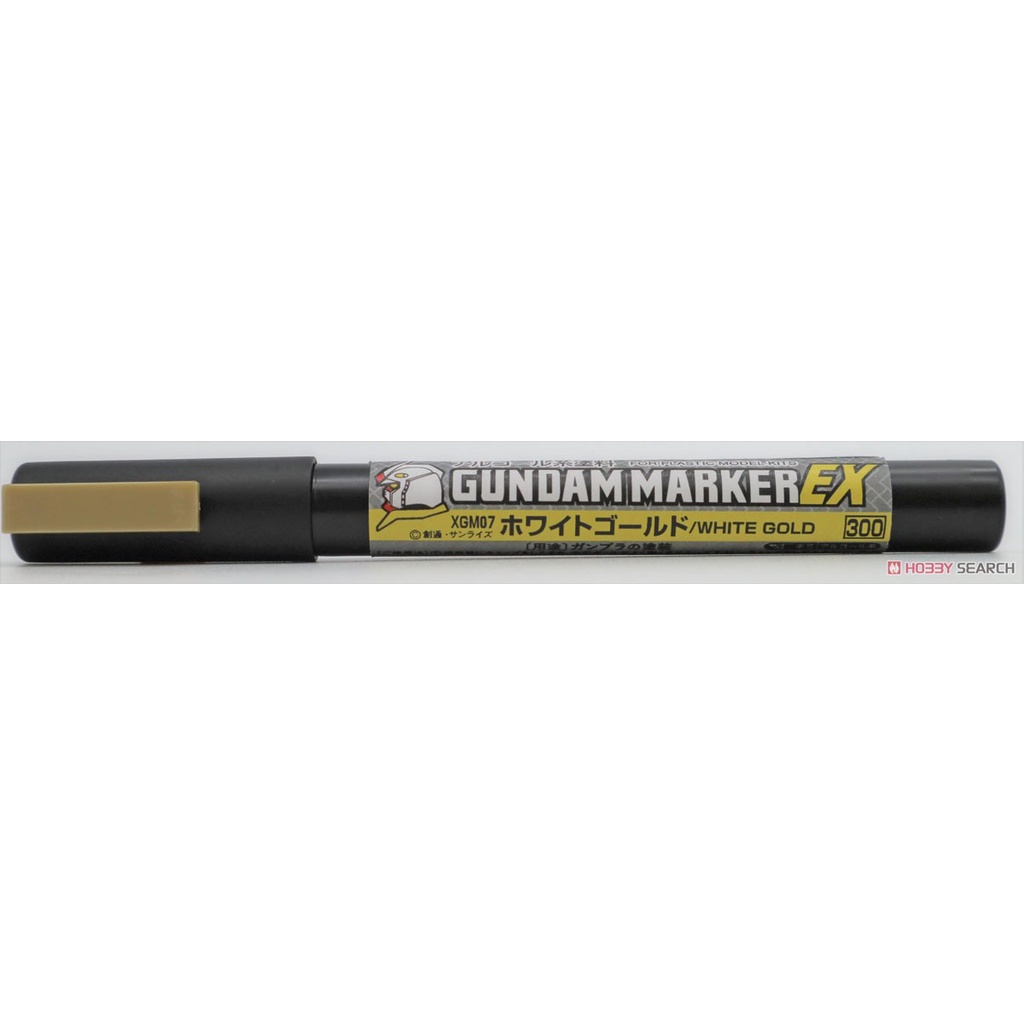 Mr. Hobby GSI Creos Gundam Marker EX XGM07 oro bianco e oro giallo XGM08 con penna stilo originale a sfera