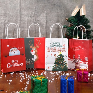 ภาพหน้าปกสินค้าถุงกระดาษซานตาคลอสสีแดงพิมพ์ลาย Merry Christmas สําหรับใส่ของขวัญ ที่เกี่ยวข้อง