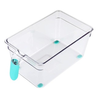 กล่องเก็บของในตู้เย็นพลาสติกใสมีด้ามจับ รุ่น 24408 ขนาด 15.5x27.5x12 ซม. กล่องเก็บของสดกล่องเก็บผลไม้ในตู้เย็น