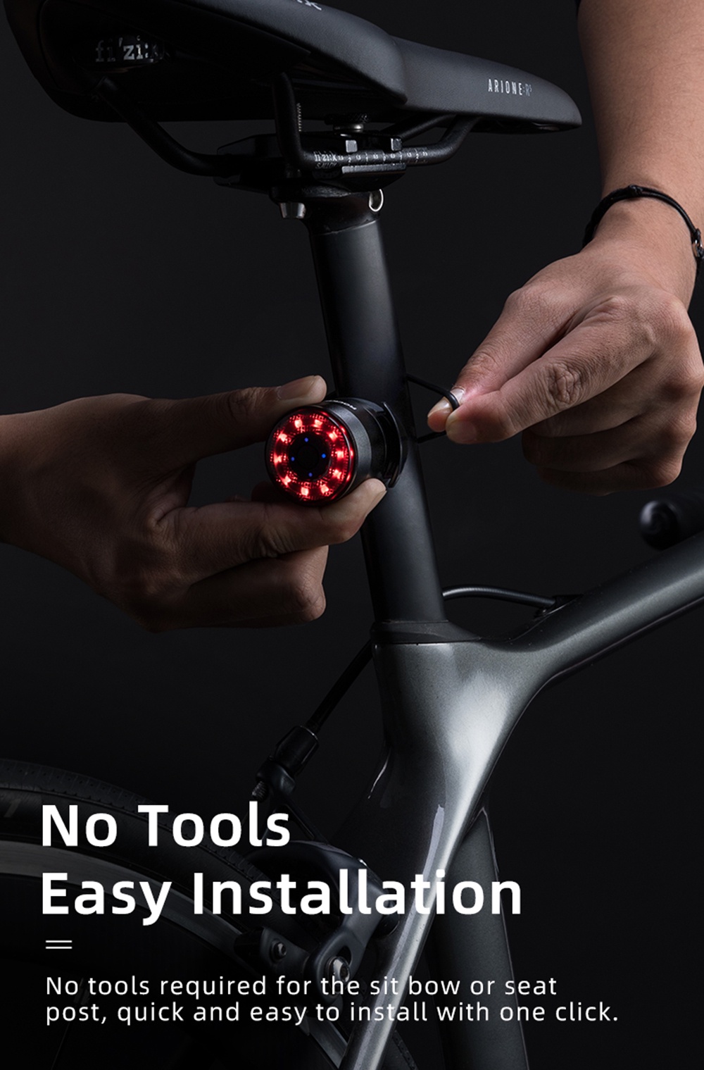 ข้อมูลเกี่ยวกับ rockbros ไฟท้ายจักรยาน ชนิดชาร์จ USB