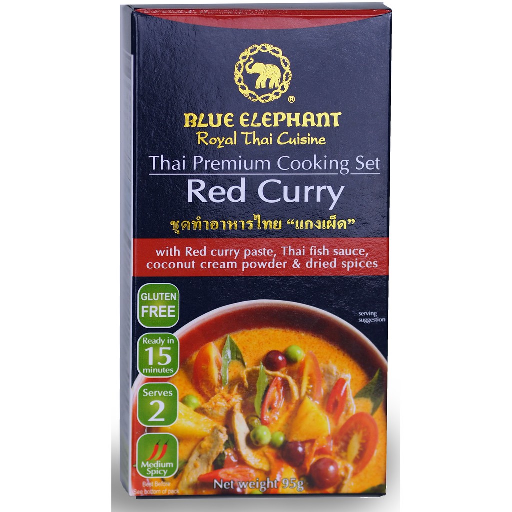 บลูเอเลเฟ่นท์-ชุดทำอาหารไทยแกงเผ็ด-95-กรัม-blue-elephant-thai-cooking-set-red-curry-95g