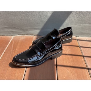 สินค้า COSMOS SHOES รองเท้าหนังแบบสวม รุ่น Black Patent  มีไซส์ใหญ่ถึงเบอร์ 48