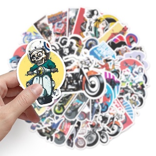 พร้อมส่ง motorcycle แนวโน้ม กราฟฟิตี้ มอเตอร์ไซค์ วินเทจ DIY 50 แผ่น sticker กันน้ำ สติ๊กเกอร์