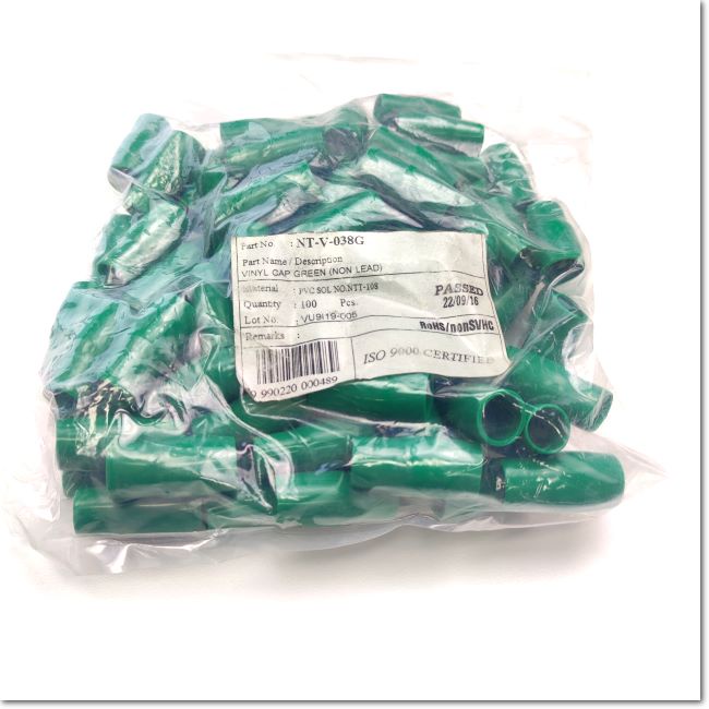 v-38-green-ปลอกหุ้มหางปลา-สเปค-1-bag-100-pcs-bandex