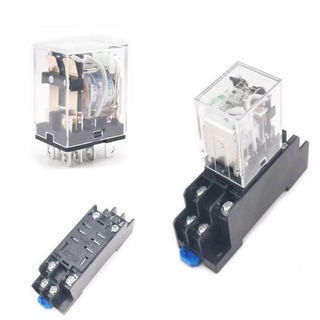 LY2  10A  RELAY 12VDC , 24VDC,110V, 220VAC +Socket ได้ทั้งชุดรับประกัน7วัน