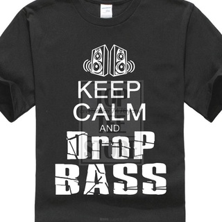 [S-5XL] เสื้อยืด ผ้าฝ้าย พิมพ์ลาย Keep Calm And Drop Bass Dj Club Party Rave Urban สไตล์คลาสสิก แฟชั่นสําหรับผู้ชาย