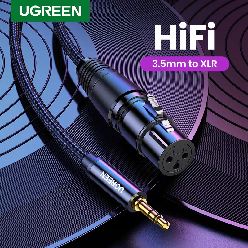 ภาพหน้าปกสินค้าUGREEN 3.5 to XLR Cable Male to XLR Female Microphone Cable xlr to 3.5