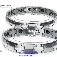 พร้อมส่งสร้อยข้อมือแม่เหล็กเพื่อสุขภาพ-สร้อยข้อมือไทเทเนียมเจอรเมเนียม-รุ่นv